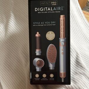 InfinitiPro by Digital Air Hair Styling Wand - Silver and Pink